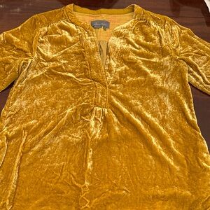 Velvet Gold Long Sleeve Top